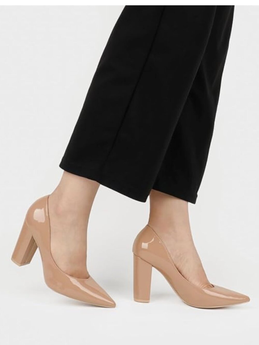 Joy in Love - Nude Block Heel, Patent Leather - Picture 2 of 6